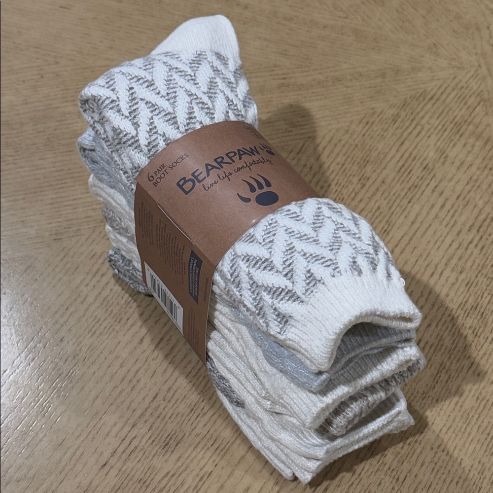 BearPaw Women's Boot Socks 6-Pack